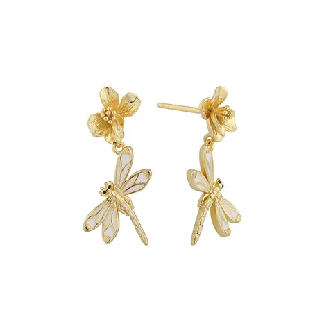 PLE08080 &Oslash;repynt med emalje i 925 sterlings&oslash;lv og &oslash;yenstikker