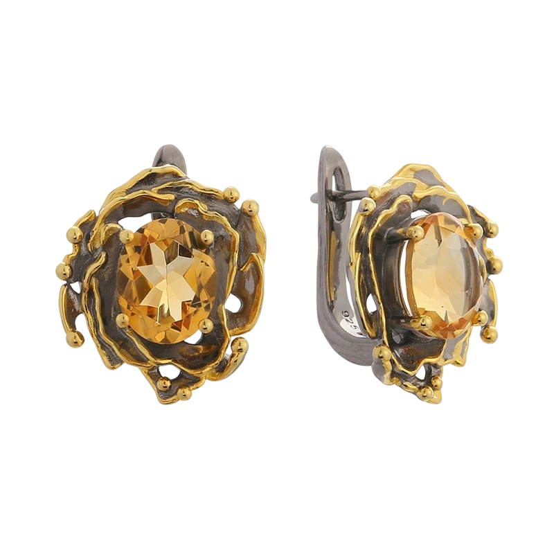 YE03635 H&aring;ndlaget Critine-&oslash;redobb i 925 sterlings&oslash;lv