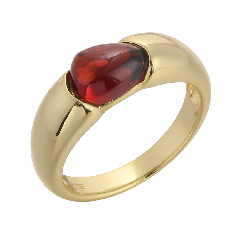 R04182A Granatring i 925 sterlings&oslash;lv